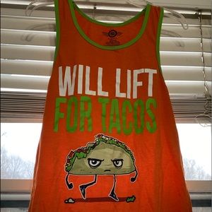 MAD Engine Orange Will Lift For Tacos Muscle Tank